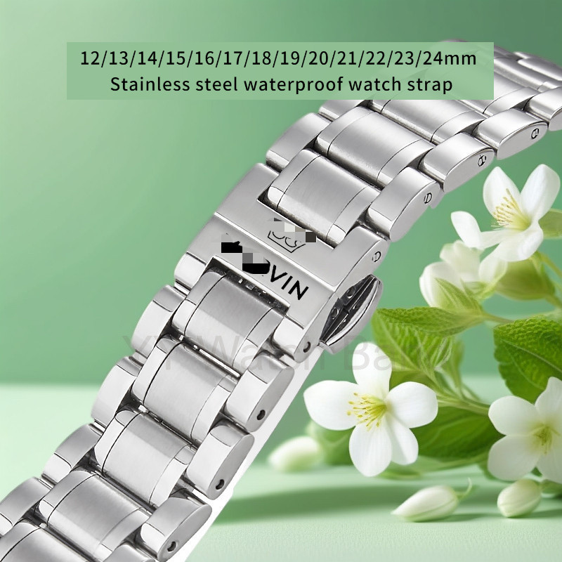 12/13/14/15/16/17/18/19/20/21/22/23/24 มม.เปลี่ยนเหล็กสําหรับ Mar-vin M117 Series สไตล์ผีเสื้อ Clasp