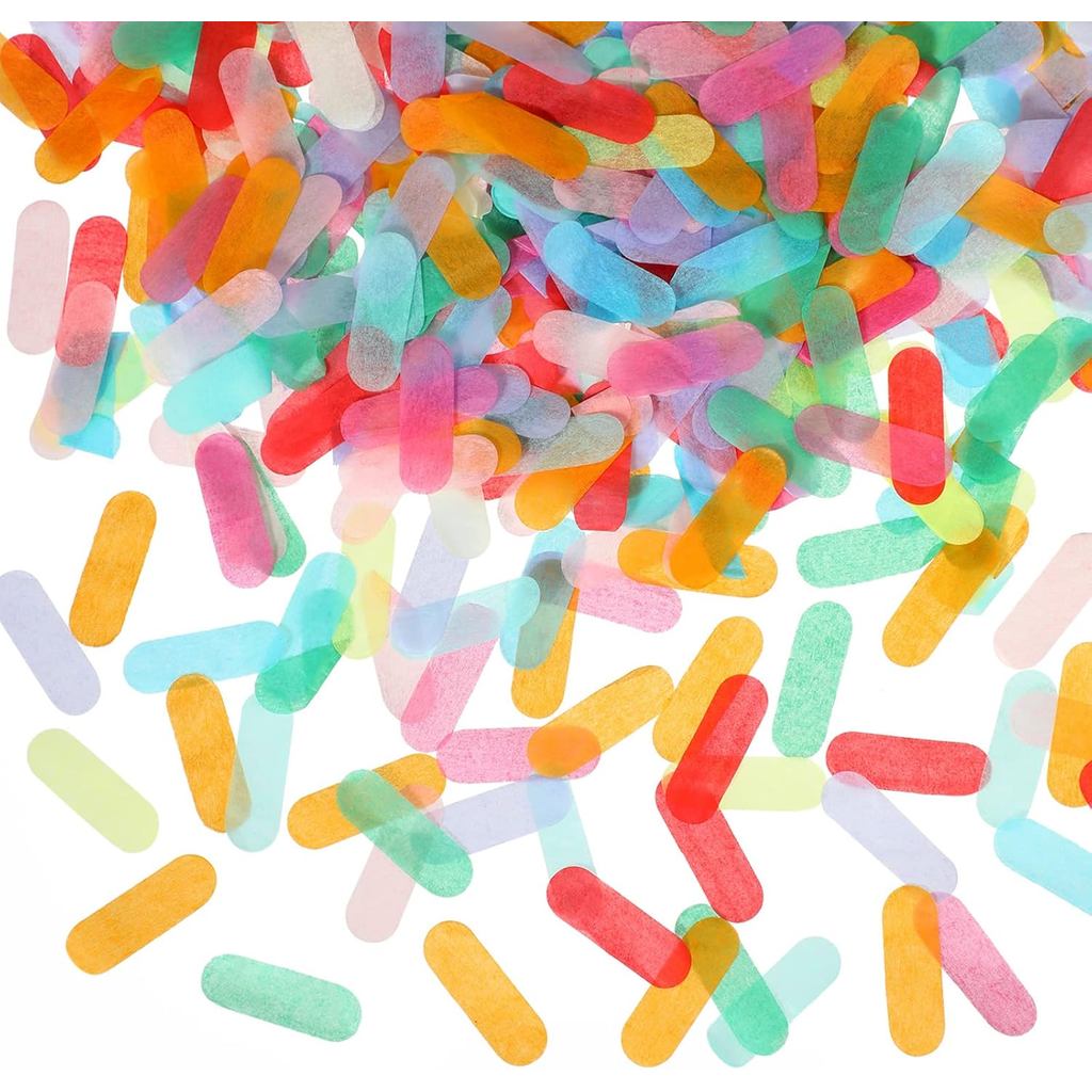 Civaner เนื้อเยื่อ Sprinkle Confetti Donut ตาราง Confetti สีสัน Rainbow สําหรับ Ice Cream Theme Part