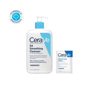 เซราวี CERAVE SA Cleanser คลีนเซอร์ผลัดผิวเรียบเนียน 473ml ฟรี โลชั่น 7ml