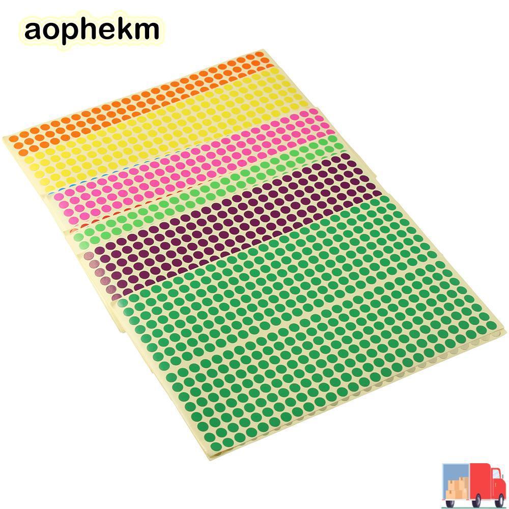 AOPHEKM Dot Labels, Circle หลากสี Dot Stickers, 16 สี Self-กาว Small 1/4" Office