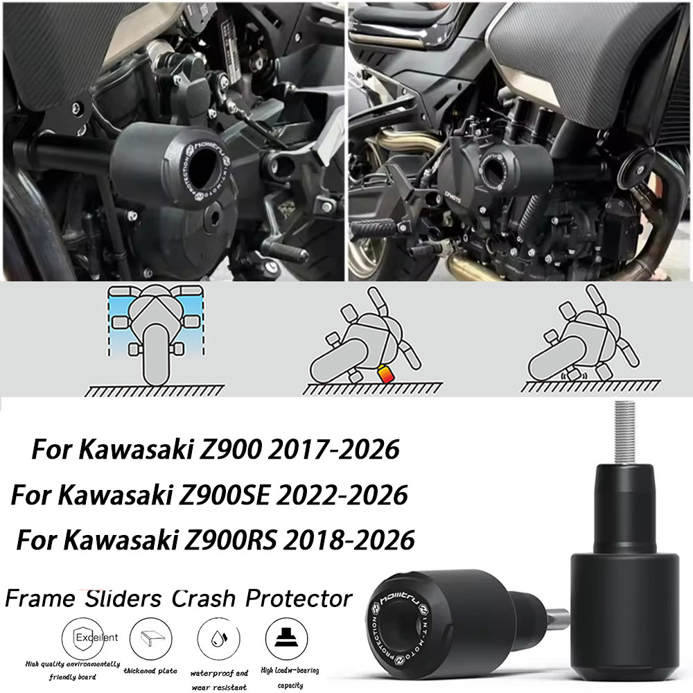 O-สำหรับ Kawasaki Z900 2017-2026 Z900SE 2022-2026 Z900RS 2018-2026 ตัวกันล้มแบบสไลเดอร์