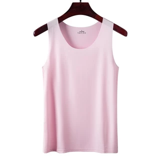 เสื้อกล้าม ผ้าไหม ระบายอากาศ สีพื้น สําหรับผู้หญิง