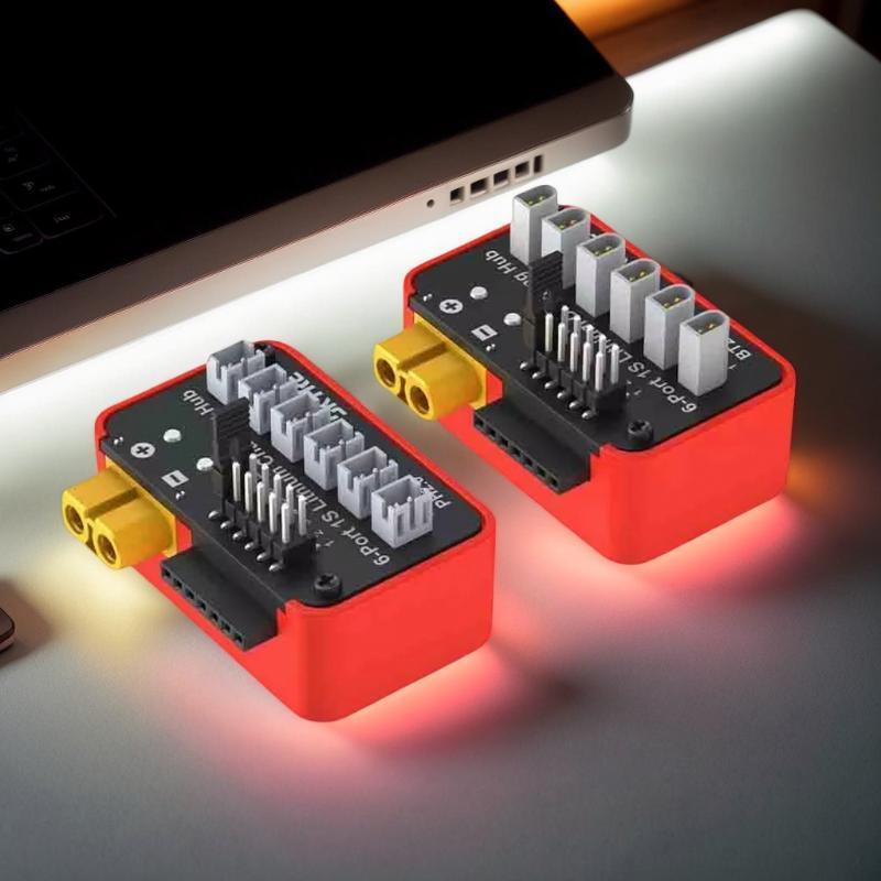 [onxv007] 1 ชิ้น OSH 6-Port 1S แบตเตอรี่ชาร์จ Hub สําหรับ LiPo LiFe Li-ion LiHV รองรับ B6neo B6neo 2