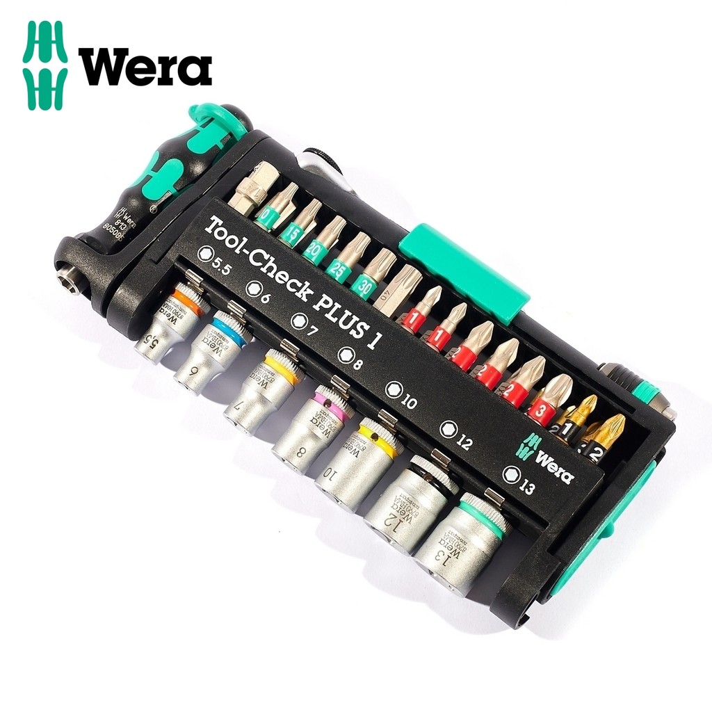 WERA ชุดไขควงและประแจ TOOLS-CHECK PLUS1 จำนวน 39 ชิ้น รหัส 05049055001 (เวร่า)