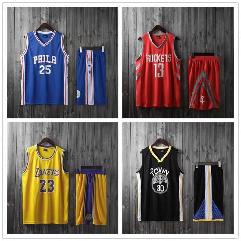 เสื้อกั๊กเรือ Bucks และ Curry Jersey จาก Warriors และ Lakers เลขที่ 34, 7, 11 เสื้อบาสเก็ตบอล