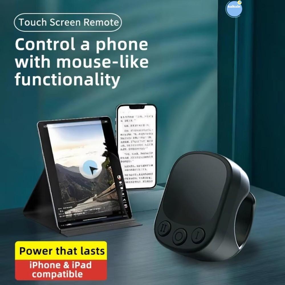 COOLSO Touchscreen Controller, srolling อย่างต่อเนื่อง Clicker Bluetooth Ring Remote, Music Playback