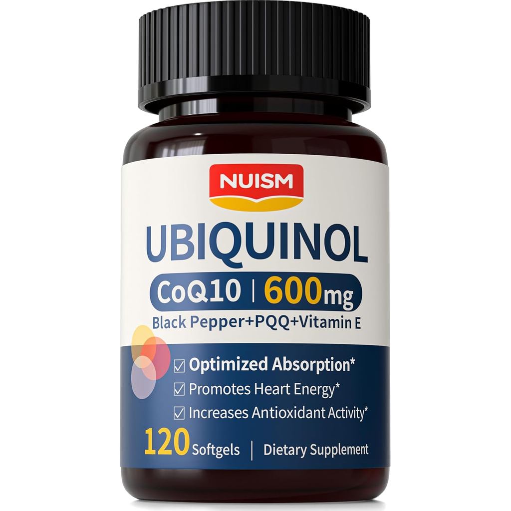 CoQ10 600 mg ในแคปซูลนิ่ม อภิควินอลโคเอนไซม์ Q10 บำรุงหัวใจและเพิ่มพลังงาน