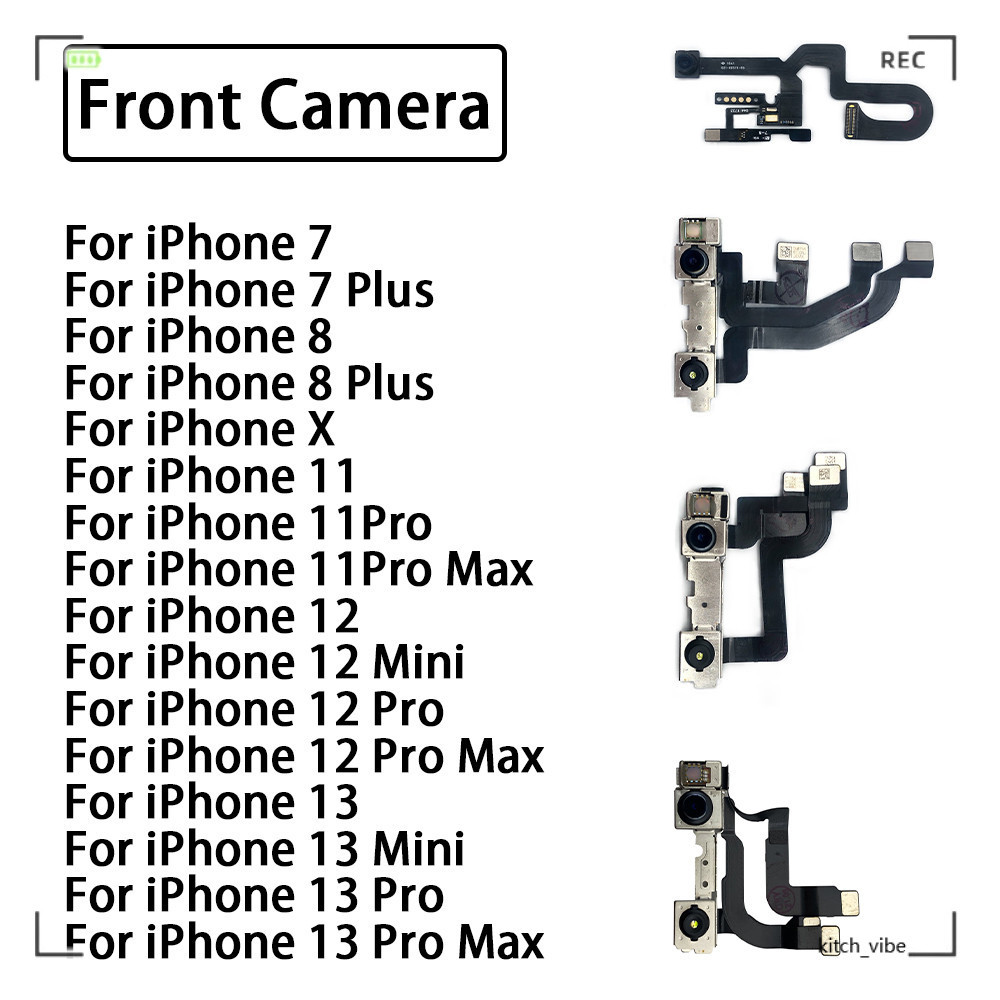 กล้องหน้า Flex คุณภาพด้วยเซ็นเซอร์ Proximity สําหรับ iPhone 8 Plus 11 12 13 Pro Max 12 13 Mini