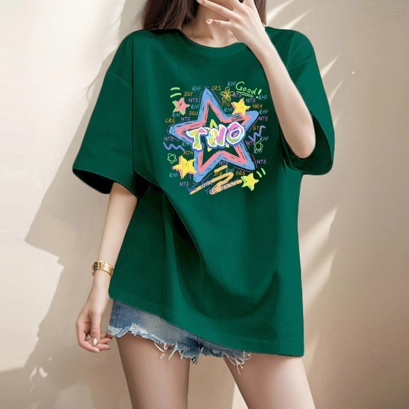 COD100% Cotton Plus Size T-Shirt - Summer Fashion TopKorea 1G2O