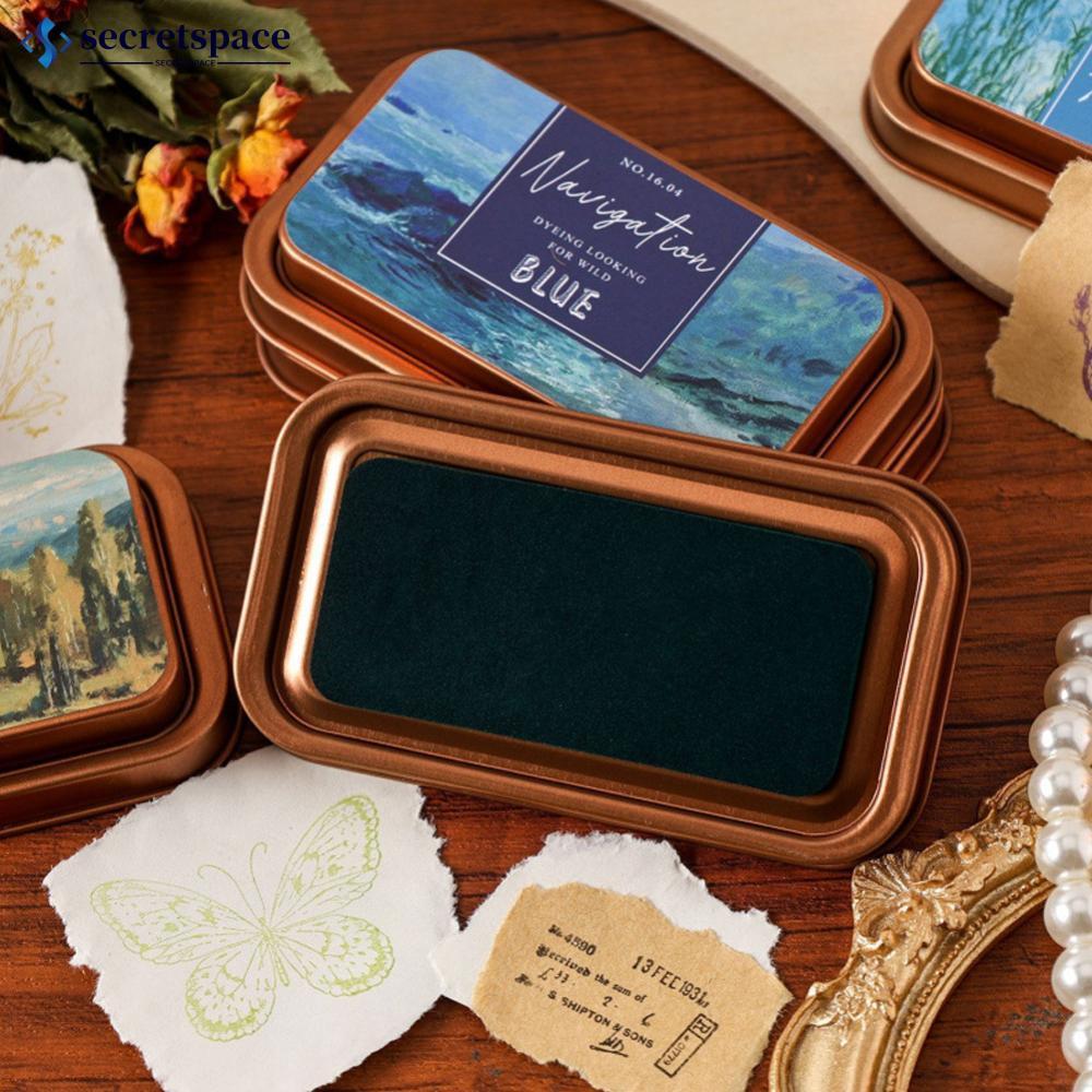 SECRETSPACE Neutral Ink Retro Seal Paste Ink Pad Ink Pasteผ้าฝ้ายนิเวศวิทยาซีลวางแห้งเร็วหมึกกันน้ํา