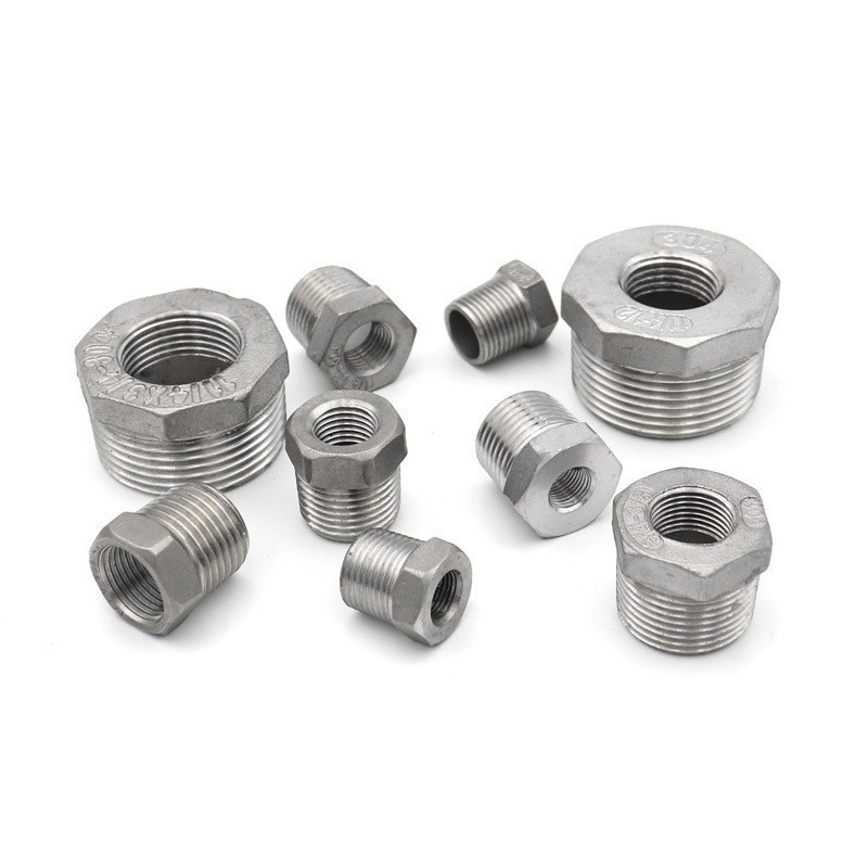 YHDAReductionr Bushing ชาย x หญิง 1/8" 1/4 "1/2" 3/4" 1" DN8 DN10 DN15 DN20 BSP ด้าย 304 สแตนเลสท่อป