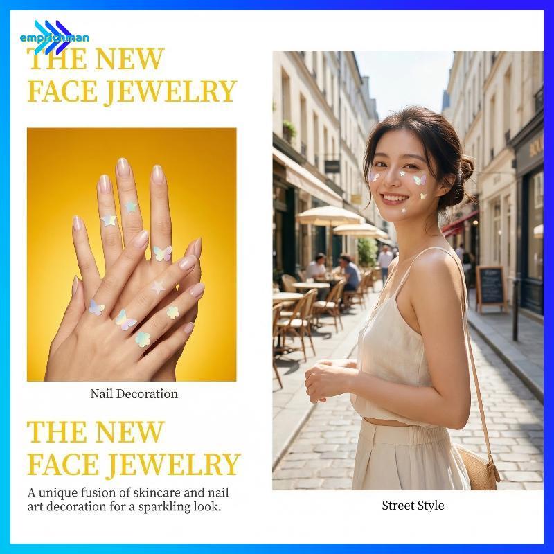 EPMN> Laser Star Butterfly Pimple Patch Set Hydrocolloid Stiers Cute Colourful Skin Care for Daily U