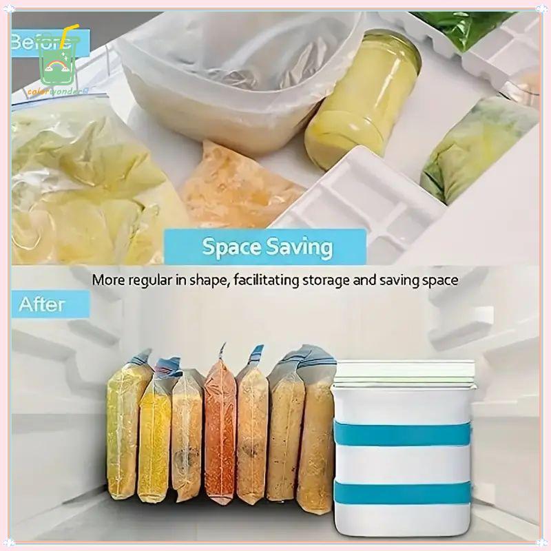 [สี] Freezer Food Blo Maker Vertical Up Freezer Food Meal Prepare Bag Storage Freezer Soup For Easy 