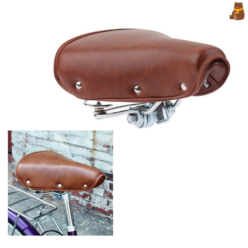 [TA] Vintage Retro Bicycle Bike Cycle PU Leather Saddle Seat Springfortable Seat TH