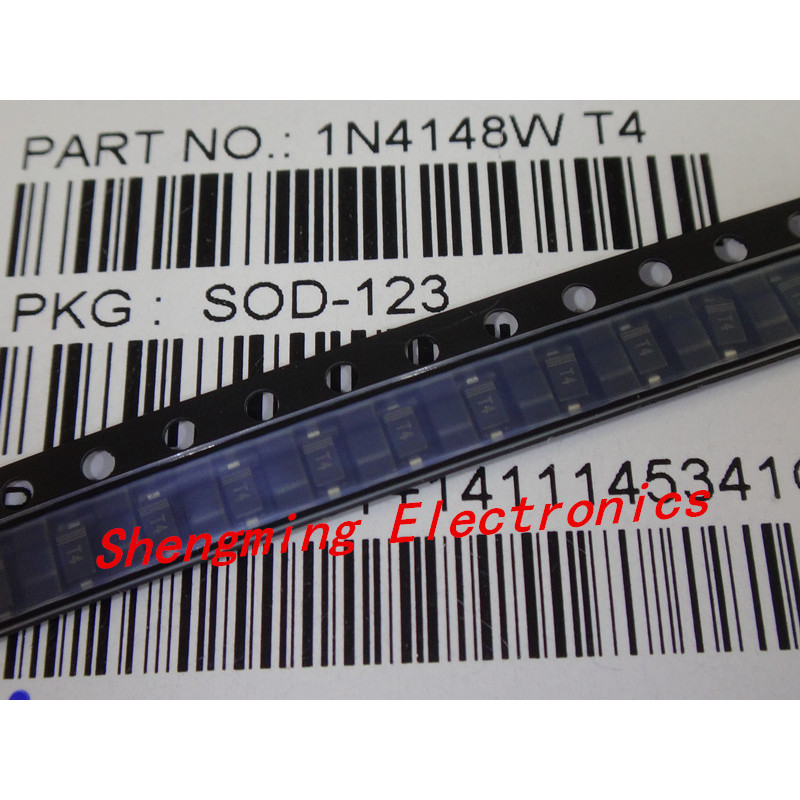 3000 ชิ้น 1206 1N4148W T4 1N4148 IN4148 SOD-123 ไดโอดสลับ