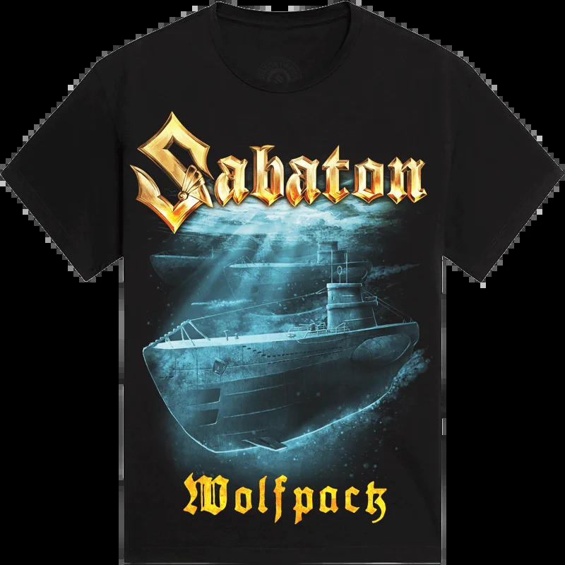 เสื้อยืด Sabaton Fleet Kriegsmarine Ablum ลายพิมพ์สำหรับแฟนวงดนตรีเมทัลร็อก เสื้อยืดเนื้อหนา ทรงโอเว