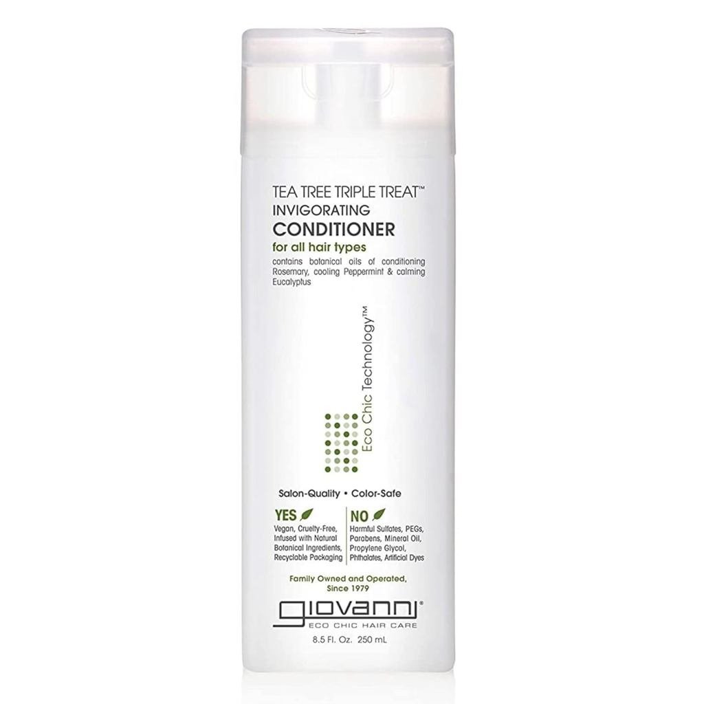GIOVANNI Tea Tree Triple Treat Invigorating Conditioner - Cooling Peppermint, Eucalyptus, Rosemary, 