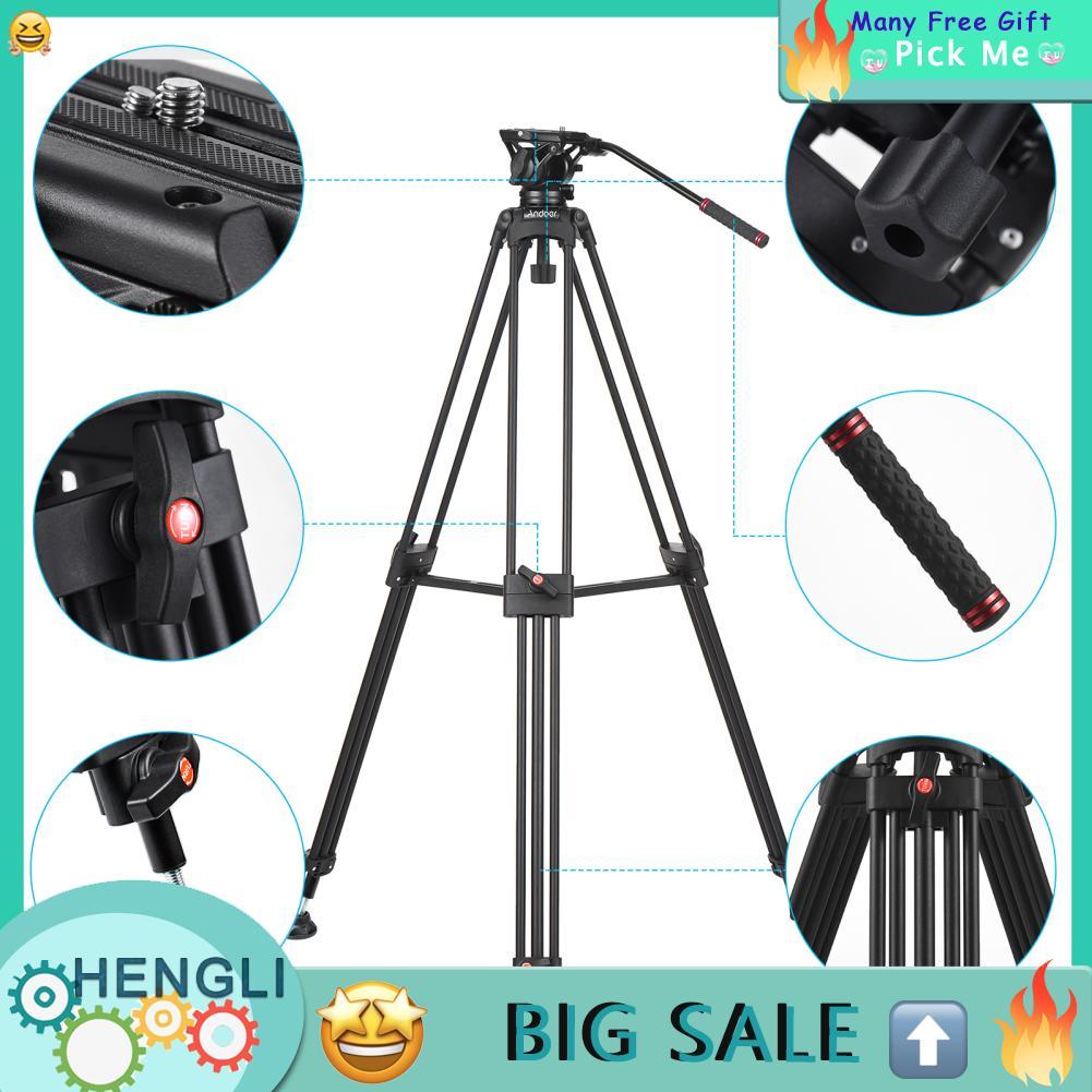 Hengli Hengli Andoer D1801 ขาตั้งกล้องถ่ายภาพมืออาชีพขาตั้งอลูมิเนียมอัลลอยด์ 360 ° Panoramaของเหลวไ