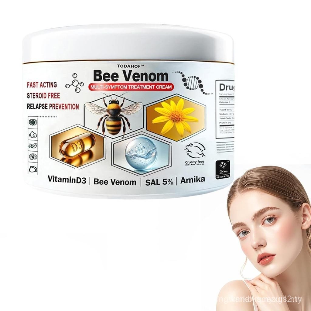 TODAHOF Bee Venom Multi-Symptom Skin Treatment Cream, 2025 New Bee Venom Skin Treatment cream, Bee V