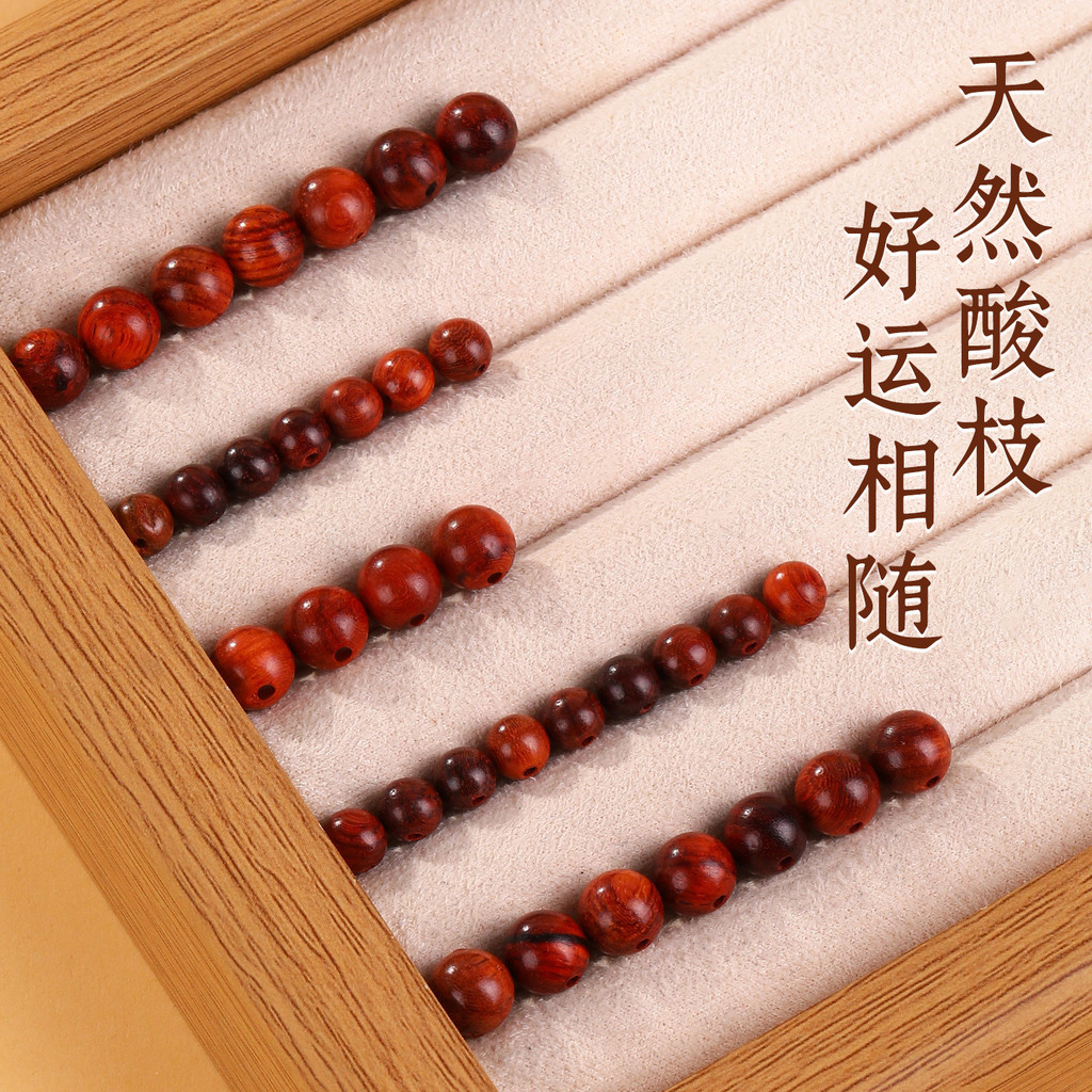 Rosewood ลูกปัดหลวมพุทธ Spacer สร้อยข้อมือไม้รอบ diy Wenwan อุปกรณ์เสริมขายส่ง