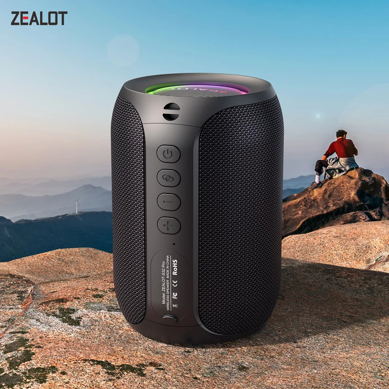 ZEALOT-S32PRO ลําโพงบลูทูธทรงพลัง ไร้สายเบส ไฟ LED ลําโพงกลางแจ้ง ซับวูฟเฟอร์ รองรับกล่องเสียงกันน้ํ