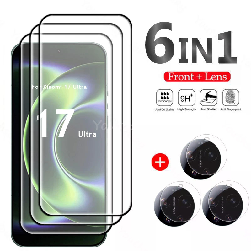 สําหรับ Xiaomi 17 Ultra Glass Screen Protector ฟิล์มกล้อง HD Anti Oil Protector ฟิล์ม Xiaomi 17 Ultra กระจกนิรภัย Xiaomi 17 Ultra