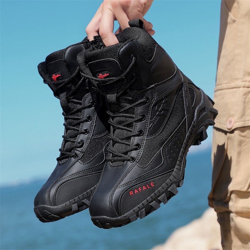 กีฬากลางแจ้ง Desert Boots Mid-Top Tactical Boots Military Boots Special Forces Hiking Boots