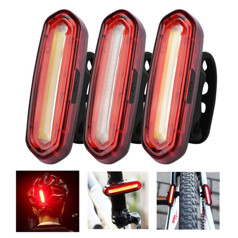 Bicycle Light Tail Light Bicycle Night Light USB Charging LED Light Mountain Bike Night Cycling Equi