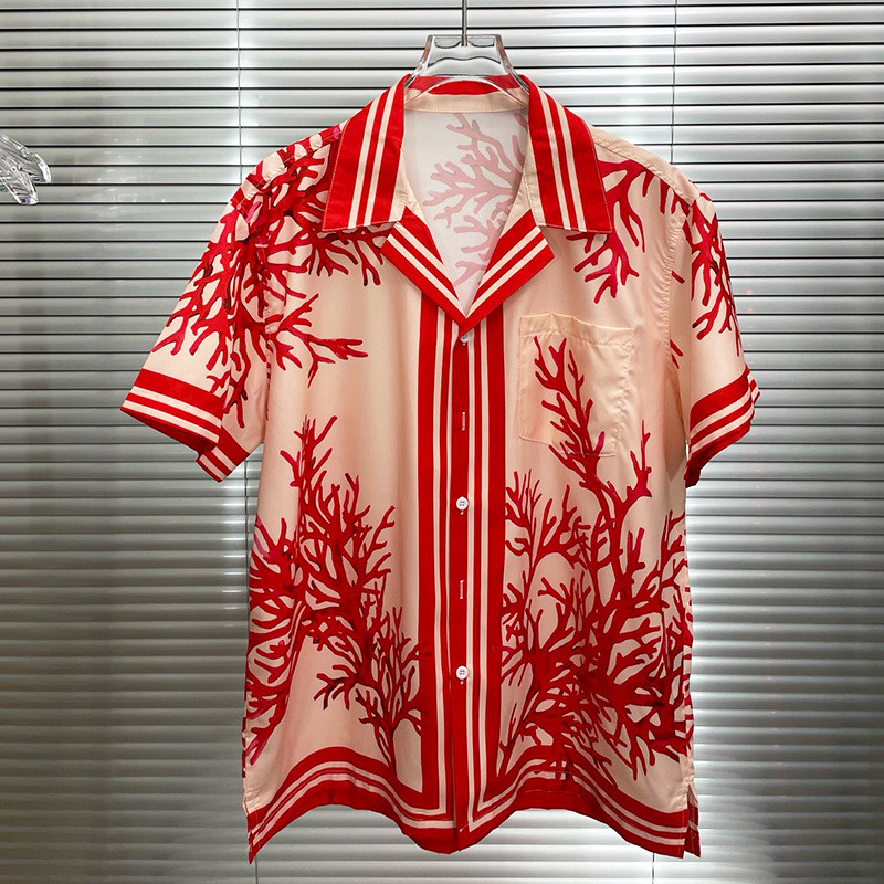 TG9J  AMIR1 Summer New Fashion Casual Men's Digital Print Short Sleeve Shirt Trendy Men