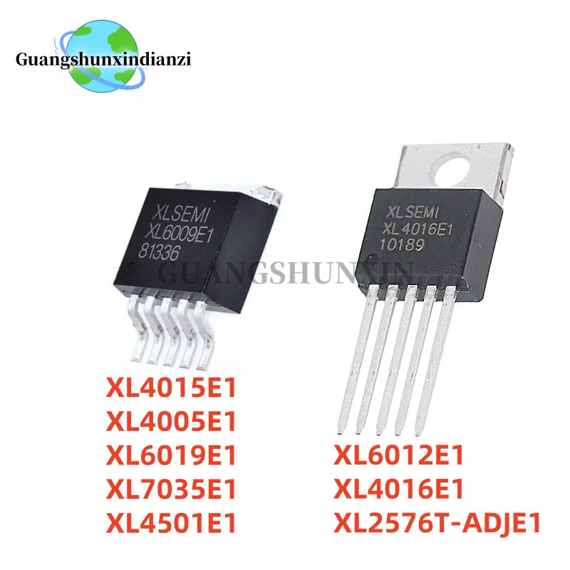 5PCS XL6012E1 XL4016E1 XL2576T-ADJE1 TO-220-5 XL4015E1 XL4005E1 XL6019E1 XL7035E1 XL4501 TO-263 ทราน
