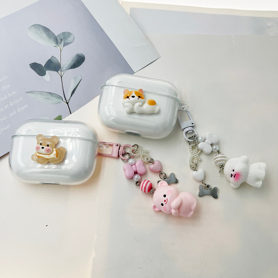 การ์ตูนสุนัขสําหรับ Soundcore Liberty5 / P40i P30i C30i กรณีซิลิโคนหูฟังสําหรับ Soundcore C30i ฝาครอ