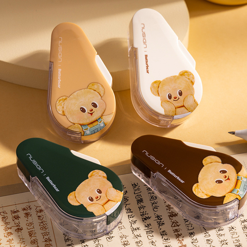 1 ชิ้น Deli NS162-B Butter Bear Press Seal เข็มขัดแก้ไขประตู