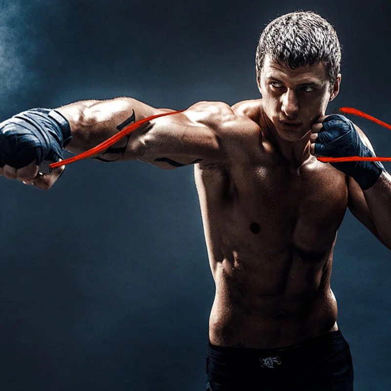 Boxing Resistance Band with Handles Boxing Speed Training Pull Rope Figure 8 Thai Air Strike Elastic