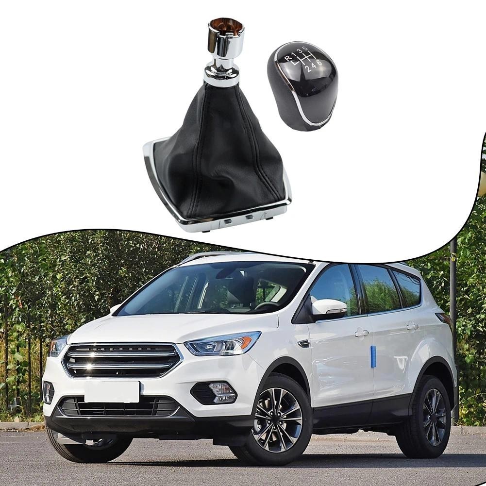 หัวเกียร์ 6 เกียร์เกียร์ Shift Gaiter Chrome กรอบสําหรับ Ford สําหรับ KUGA สําหรับ C-MAX GB64637AA 1