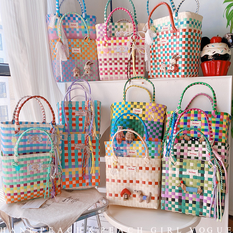 คอลเลกชันขนาดใหญ่ของ HHD321 สไตล์ dopamine portab HHD321 สไตล์ dopamine กระเป๋าตะกร้าผักแบบพกพา Big 