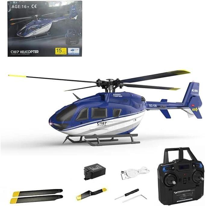 เฮลิคอปเตอร์บังคับ C187 EC135 Flybarless Scale Helicopter (RTF) RC