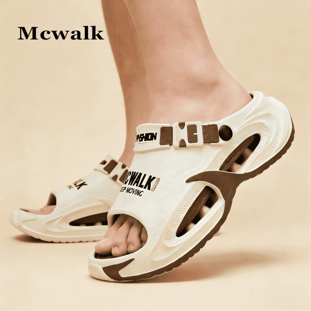 MCWALK ต้านเชื้อแบคทีเรียและลดกลิ่น สบาย นุ่ม กิจกรรมกลางแจ้งและภูเขา รองเท้าแตะผู้ชาย