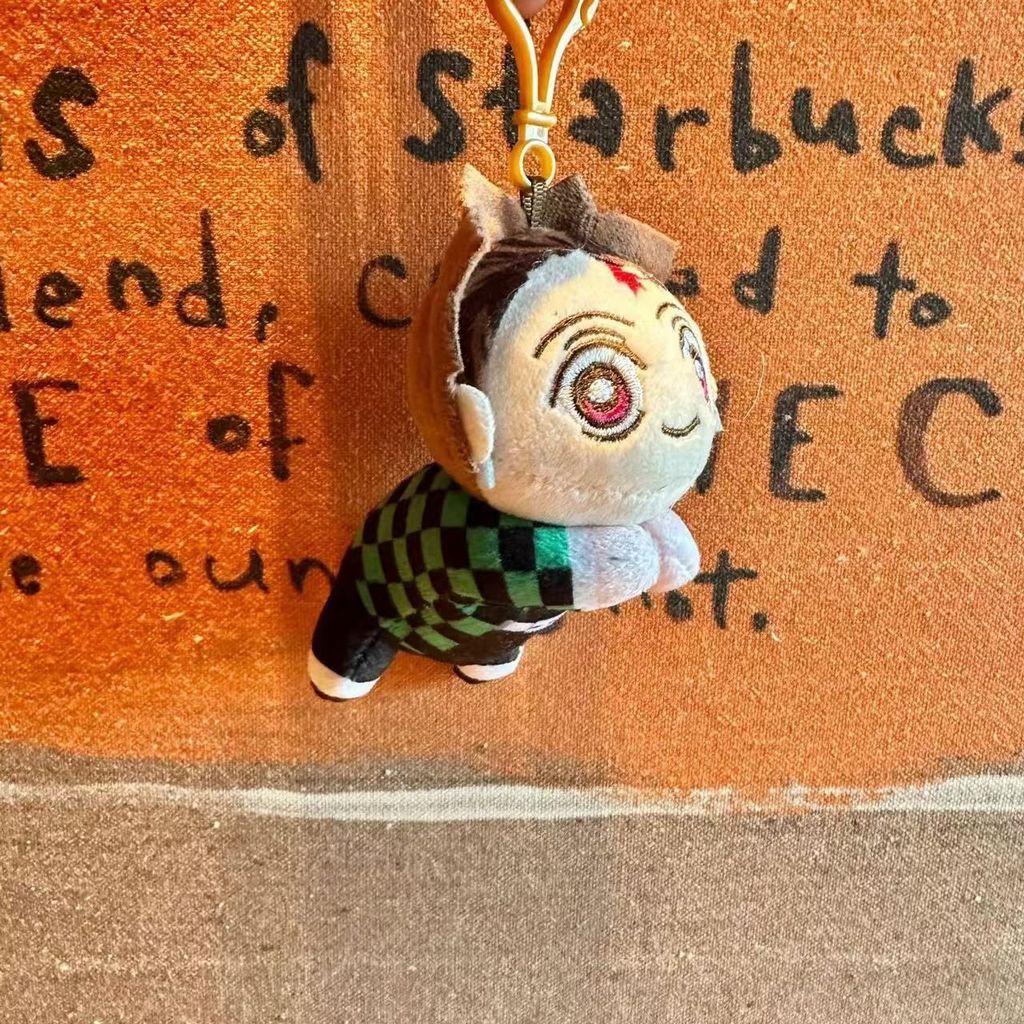 ตุ๊กตาและจี้ Demon Slayer Hadouzi Zenitsu แบบผ้าฝ้ายน่าสะสม