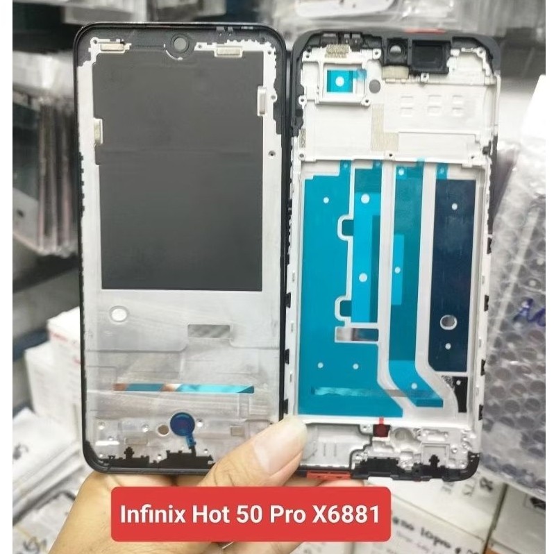 กรอบขาตั้ง LCD สําหรับ Infinix Hot 50 Pro X6881 ที่ยึดกระดูก LCD