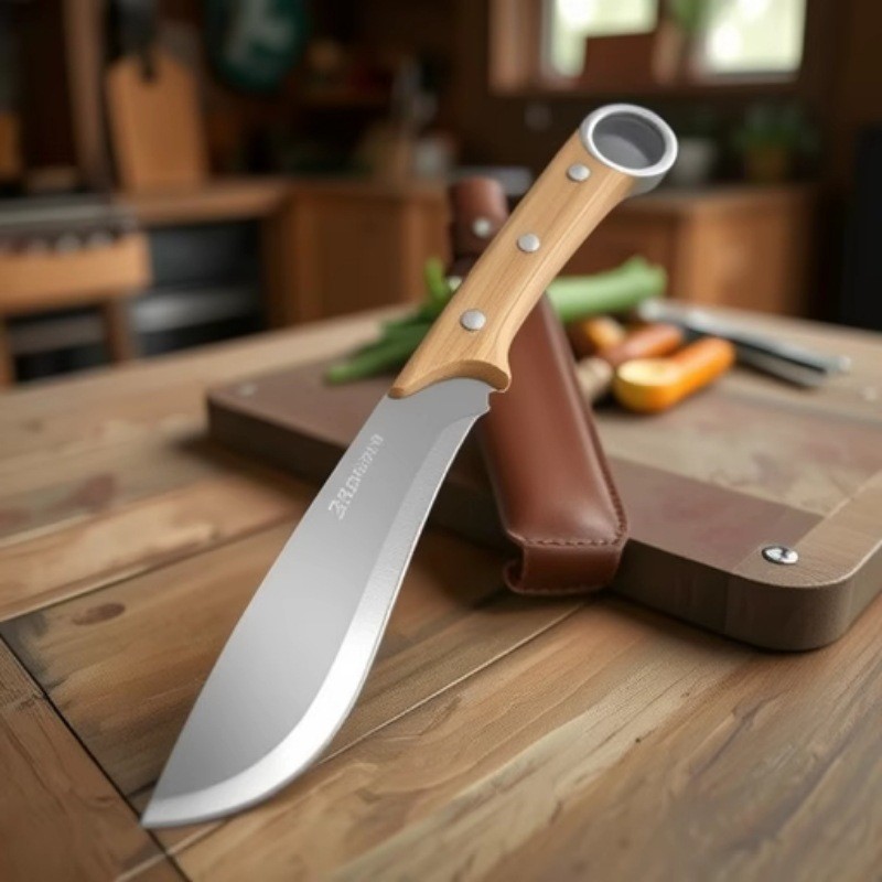 WILDERNESS มีดยุทธวิธีกลางแจ้ง - ใบมีดเหล็ก 5CR13MOV พร้อมฝักหนัง