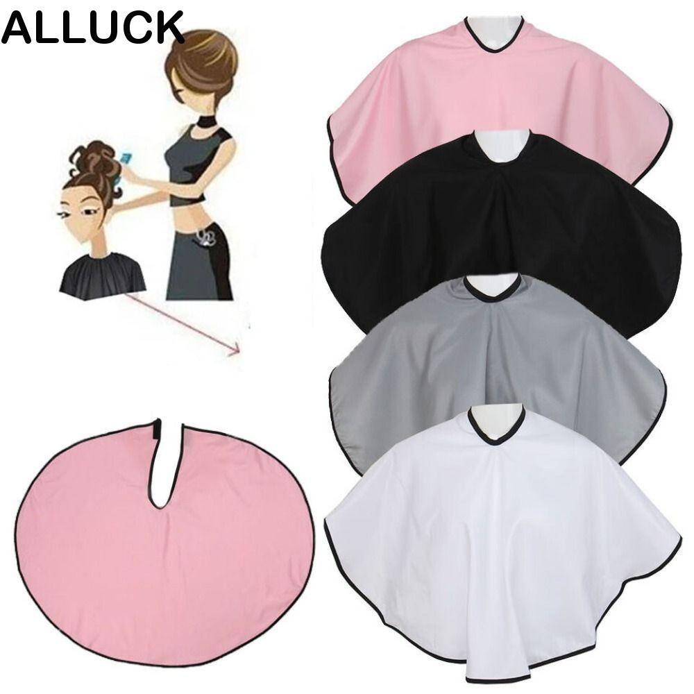 ALLUCK ผ้าคลุมตัดผม กันน้ําป้องกันไฟฟ้าสถิตย์ ผ้าคลุมไหล่ย้อมผมแบบใช้ซ้ําได้ สําหรับร้านทําผม