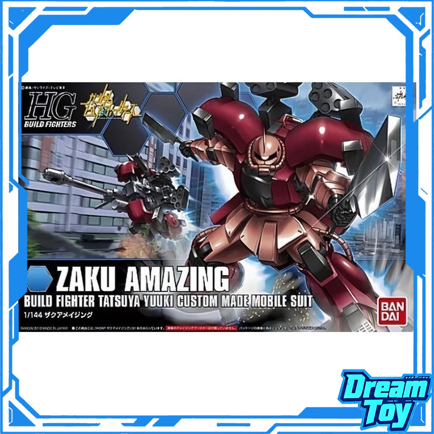 Bandai HG Zaku Amazing – 1/144 สเกล | กันดั้มสร้างนักสู้ | Tatsuya Yuuki Custom Poseable Model Kit