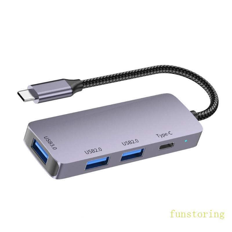 FUN Type C Hub Adapter 4 in 1 USB Hub พร้อม USB 3 0 2 0 USB C 10G และ 100W PD ชาร์จ