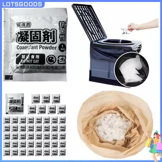 ชิ้นแบบพก 48 พาห้องน้ําผงเป็นมิตรกับสิ่งแวดล้อมของเหลวขยะ Camping เดินป่า Rapid Liquid Waste Gelling Powder [lotsgoods.th]