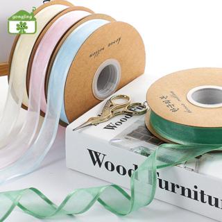 [Gong] 25Yards/ม้วน 2.5 ซม.เชียร์ชีฟองริบบิ้นซาตินริบบิ้นสํา…