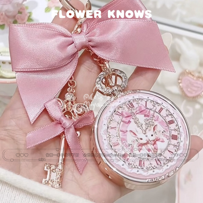 FLOWER KNOWS ลิปบาล์ม กระต่าย การ์เด้น ซีรีส์ ลิปบาล์ม จี้ละเอียดอ่อน พวงกุญแจ กระเป๋า เครื่องประดับแขวน
