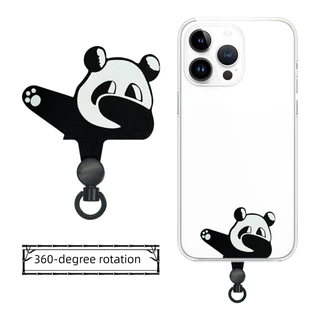 แผ่นเชือกคล้องโทรศัพท์มือถือพร้อมการ์ตูนแมวออกแบบเคสโทรศัพท์คลิปบางเฉียบหมุนได้ 360 องศาป้องกันการตกใหม่ป้องกันการตกออกแบ
