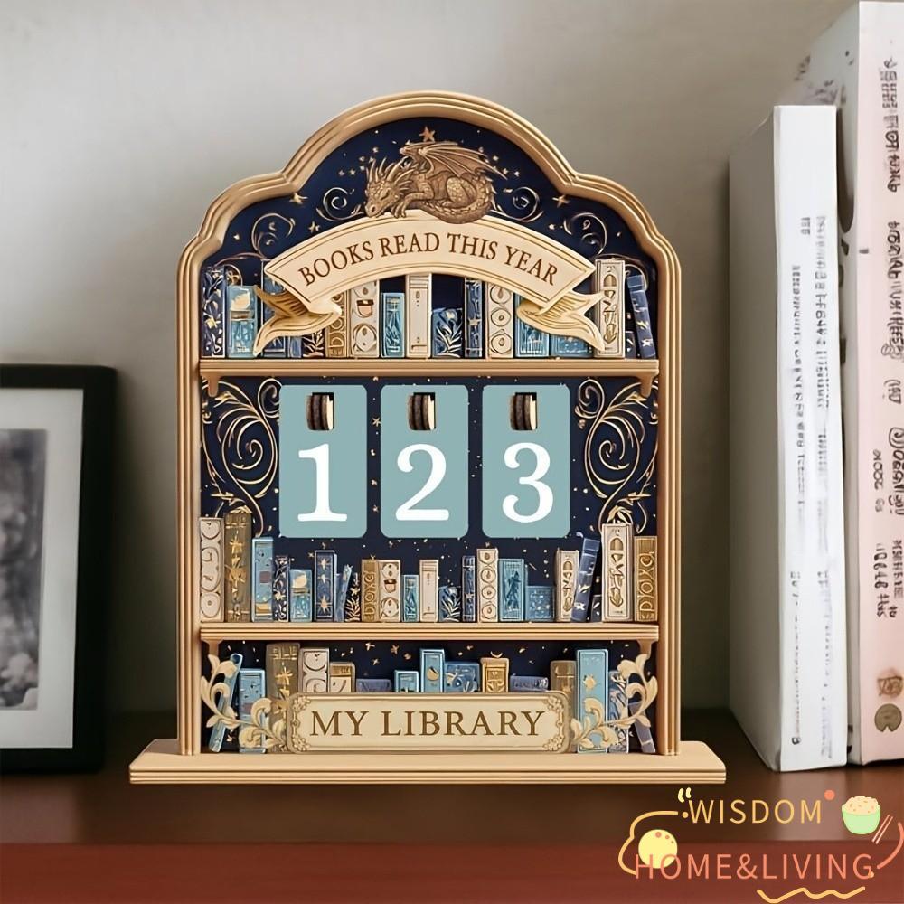 หนังสือ WISDOM ที่ติดตามการอ่าน, หนังสืออ่านปีนี้ 2D Reading Tracker Signage, ไม้ Handmade Reading C