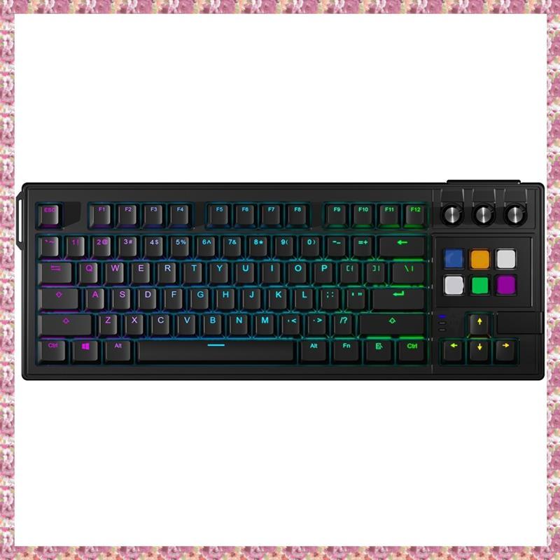 [VCPR] K1 PRO Visual LCD AI Keyboard 80% Gaming Mechanical Keyboard Macro Wired Disable Cable RGB Ba