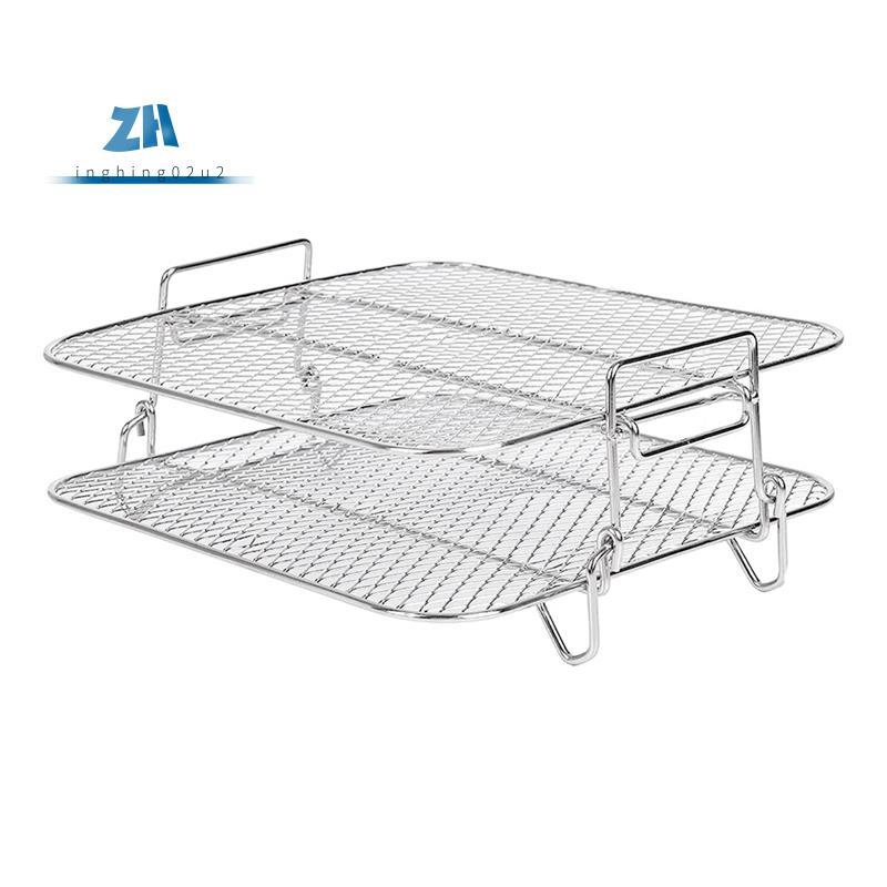Air Fryer Rack สําหรับ 5.5L Air Fryer, 2 ชั้น Air Fryer Grill/ชั้นวาง/Dehydrator Rack Square , air F